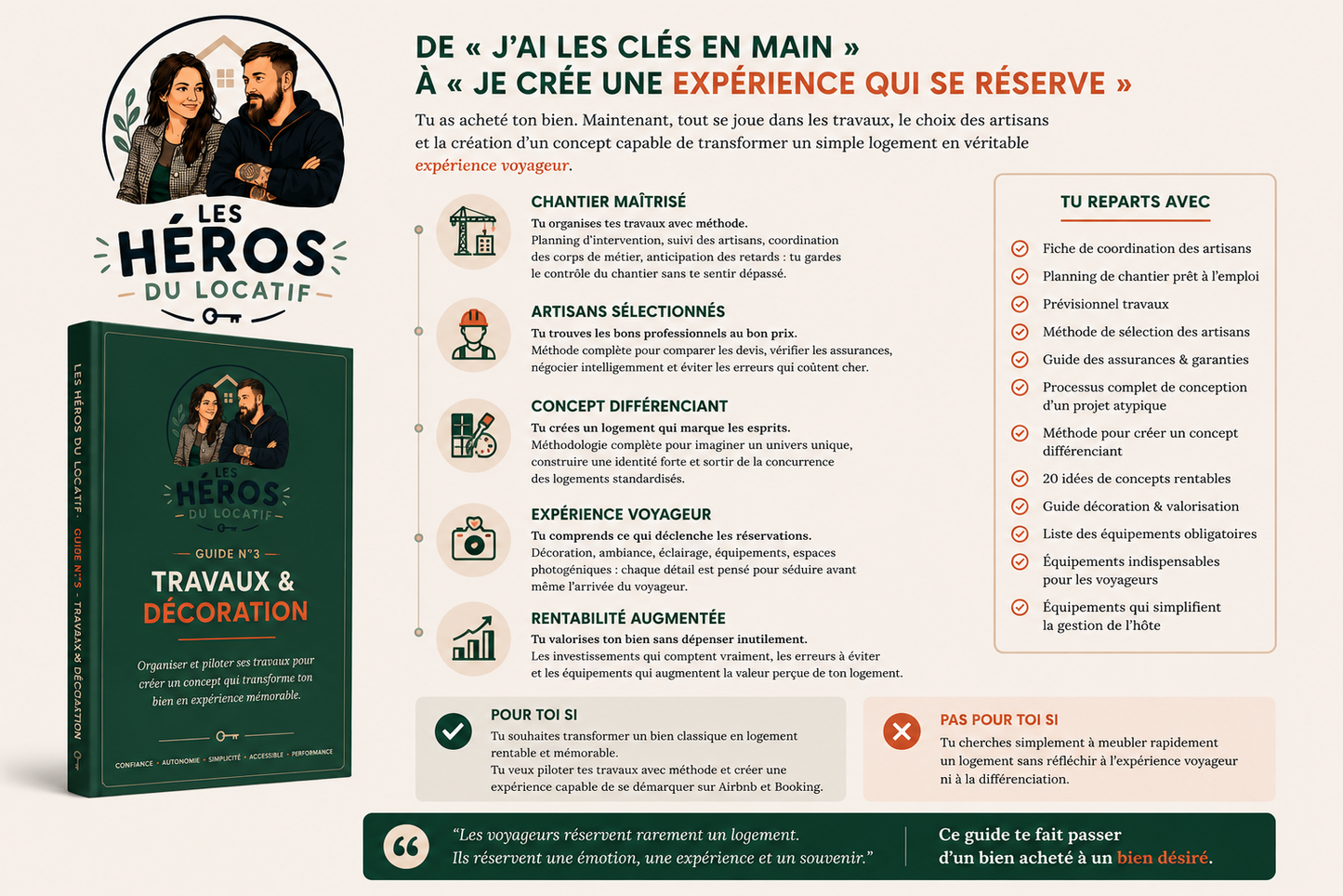 TRAVAUX & DÉCORATION - Transformez votre bien en une expérience qui attire, se réserve… et se recommande.