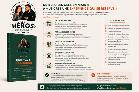 TRAVAUX & DÉCORATION - Transformez votre bien en une expérience qui attire, se réserve… et se recommande.